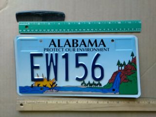 License Plate,  Alabama,  Protect Our Environment,  Ew 156