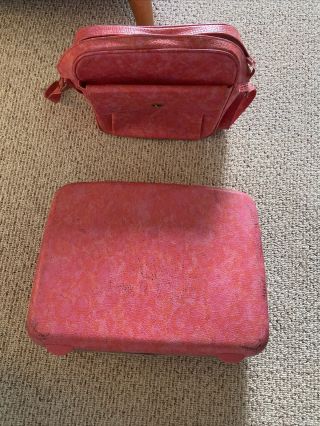 Set Of 2 Vintage Samsonite Vintage Silhouette Suitcases In Pink Champagne