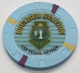 Boulder Station Hotel Casino $1 Chip - Las Vegas Nevada - H&c Cg019304 2005