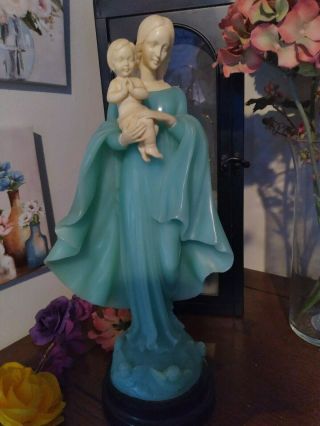 Vintage Mother Mary With Baby Jesus By Bianchi G.  Ruggeri Figurine/ Statue Italy