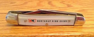 Vintage Kutmaster,  Utica,  N.  Y. ,  Northrup King Seeds 3 Blade Pocket Knife
