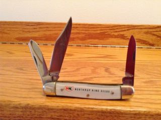 Vintage Kutmaster,  Utica,  N.  Y. ,  Northrup King Seeds 3 Blade Pocket Knife 3