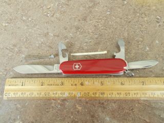 Swiss Army Knife Officer 6 Function Tweezer And Toothpick Edc Hunting Camping