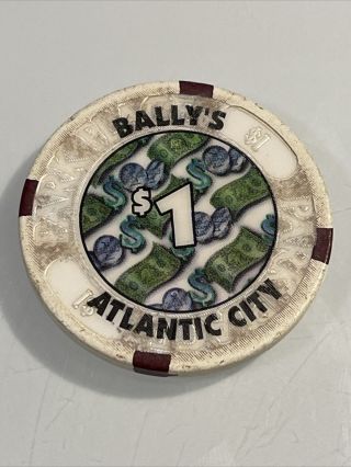 BALLY ' S PARK PLACE $1 CASINO CHIP ATLANTIC CITY NJ 3.  99 2