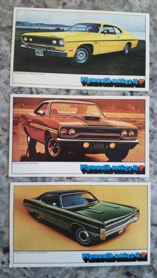 Plymouth Dealership 1970 Plymouth Makes It,  Vintage Postcards