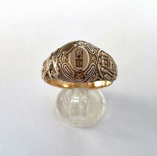 1913 Usna U.  S.  Naval Academy Military 14k Gold Mermaid Ring Size 7.  75;l904