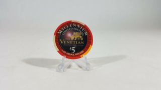 The Venetian - Millennium - Las Vegas - $5 Casino Chip - Uncirculated