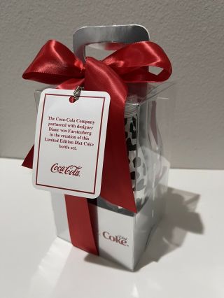 Set Of 4 Coca - Cola Aluminum Bottles Diane Von Furstenberg Diet Coke Twist Caps