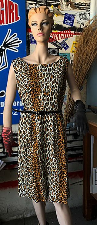 Trashy Diva By Candice Gwinn Vintage Style Leopard Dress - Size 12