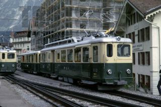 35mm Slide Switzerland Wab Wengernalpbahn Electric Railcar 103 1973 Orig Swiss