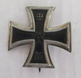 1914 Wwi German Iron Cross 1st Class - " Ko " Marked - Flat Official Issue