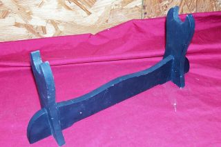 Samurai Sword Shelf Table Display Rack Holder Weapon Stand Black Wood Katana 12 "