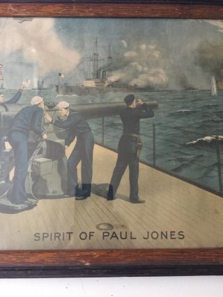 1918 E.  G.  Renesch Chicago WORLD WAR WW1 Poster Spirit of paul jones estate 3