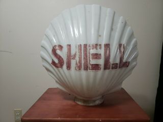 Shell Gas Pump Globe Light Vintage Glass Lens Service Station Garage Sign 5