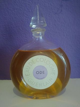 Vintage Guerlain Eau De Cologne Ode 6.  8 Oz.  Extremely Rare.  Almost Full.