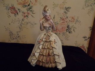 Vintage Florence Ceramics Marie Antoinette Figure.  Articulated Hands And Lace