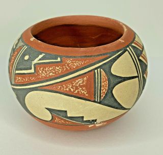 Native American Jemez Pottery Signed J.  S Miniature
