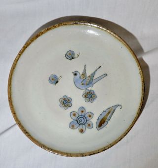 Vintage El Palomar Ken Edwards Blue Bird Pottery,  Mexico,  10 " Dinner Plate