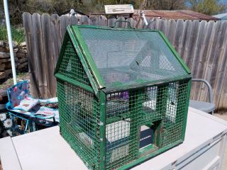 Vintage Wooden Bird Cage Handmade Primative Decor