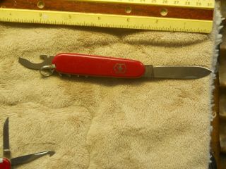 Victorinox Waiter 84mm Swiss Army Knives In Red - Has Pin,  Pic,  K And Tweezers