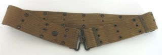 Vintage 1907 Mills Wwi Us Army Military Pistol Belt 44 " Long (b5)