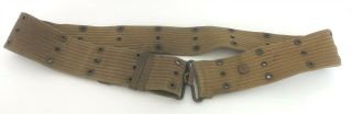 Vintage 1907 Mills Wwi Us Army Military Pistol Belt 43 " Long (b3)