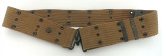 Vintage 1907 Mills Wwi Us Army Military Pistol Belt 43 " Long (b2)