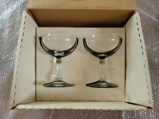 Vintage Bride & Groom Wedding Toast Champagne Glasses A.  F.  Grenci Co.  Butler Pa