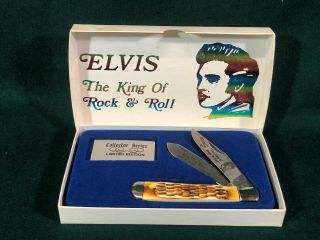 Elvis Commemorative Folding Pocket Knife In Presentation Box