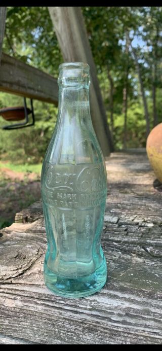 Lineville Alabama Coca Cola Bottle,  Nov.  16 - 1915 Patent.  Ice Blue