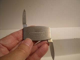 Vintage Zippo Pocket Knife Stainless Advertising Cleveland Twist Drill 1970 