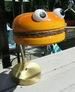 Vintage Mcdonalds Hamburger Lamp 1981