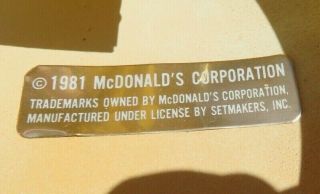 Vintage McDonalds Hamburger Lamp 1981 3