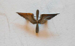 Wwi Us Army Air Service Collar Insignia Sterling