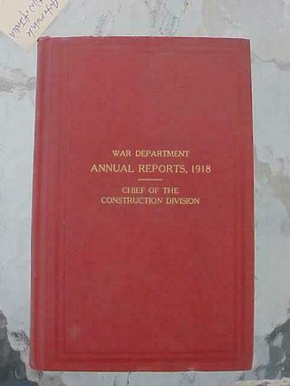 1918 Us Military Camps Report With 32 Maps Bound In Book