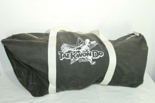 Vtg Taekwondo Plus Tournament Equipment Bag Gym Duffelbag Black 28 " X11.  5 " X10 "