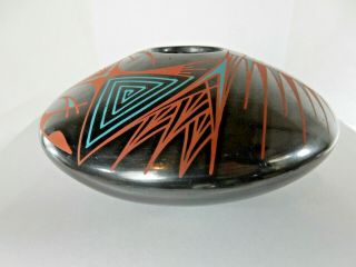 Vintage Mata Ortiz Seed Pot By Octavio Gonzalez,  Made In Mexico