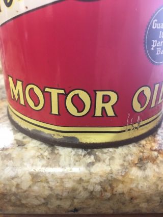 Gilmore Lion Head Full Quart Motor Oil Can - 5