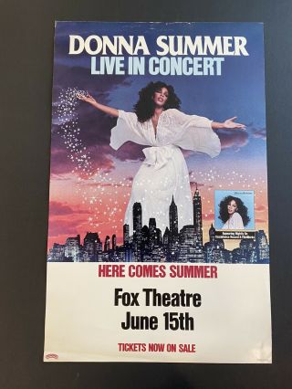 Donna Summer Vintage Concert Poster Fox Theatre 1970s Showbill