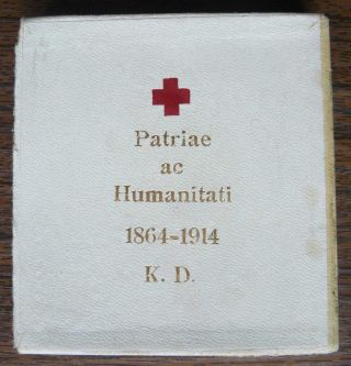 Austrian Wwi Red Cross Bronze Enamel Ladies 