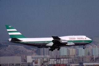 Cathay Pacific 747 200 Vr - Hii Yr 1987 Kai Tak H2257 35mm Aircraft Slide