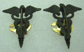 WW1 Dental Corps - US Army Officer ' s Insignia Pair - DC - PB 3