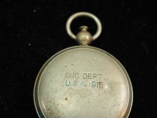 Ww1 1918 Dated Compass Eng Dept Usa Engineers Usanite Etched Name