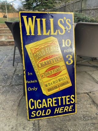 1910/20 Wills’ Cigarette Enamel Advertising Sign