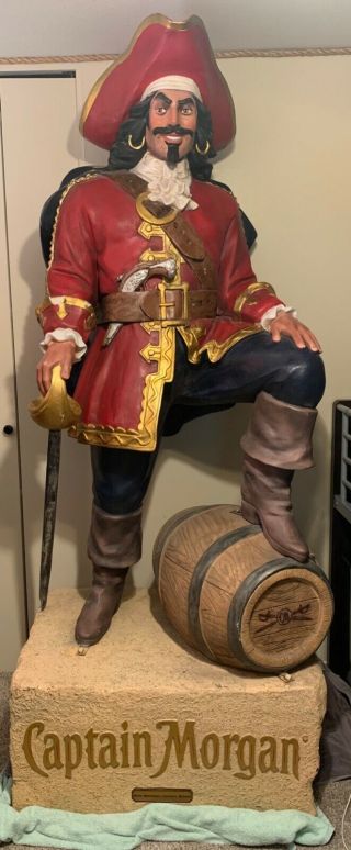 Rare Captain Morgan 8ft Tall Real Life Size Statue For Advertising