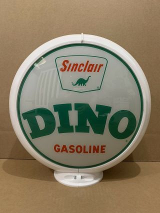 Vintage Sinclair Dino Gasoline Glass Lens Sign Gas Pump Globe Hc 1