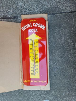 Vintage Donasco 1953 Drink Royal Crown Cola Thermometer /metal Sign 26 "