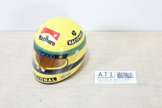 Ultra Rare Vintage Ayrton Senna F1 Helmet Ashtray Display Piece,  Nos