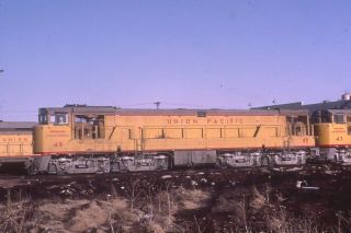 Railroad Slide - Union Pacific 48 Ge Rail U50 Locomotive Denver Co 1966 Train