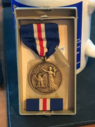 Ww1 State Of Connecticut World War 1917 - 1918 Service Medal & Ribbon